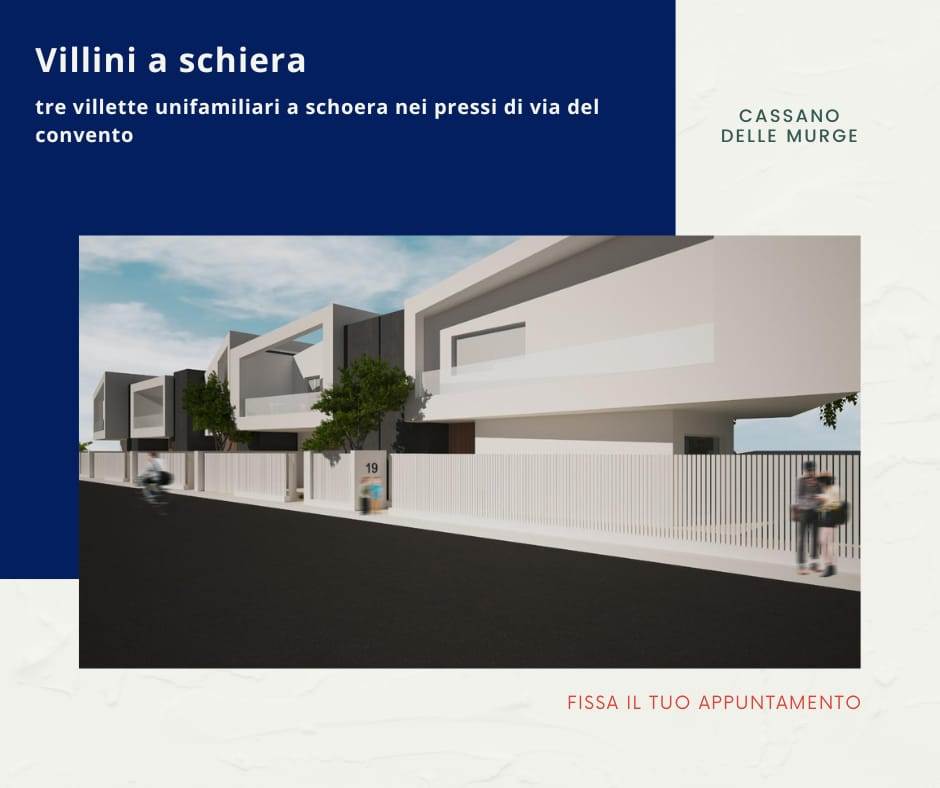 Villa a schiera in nuova costruzione a Cassano Delle Murge