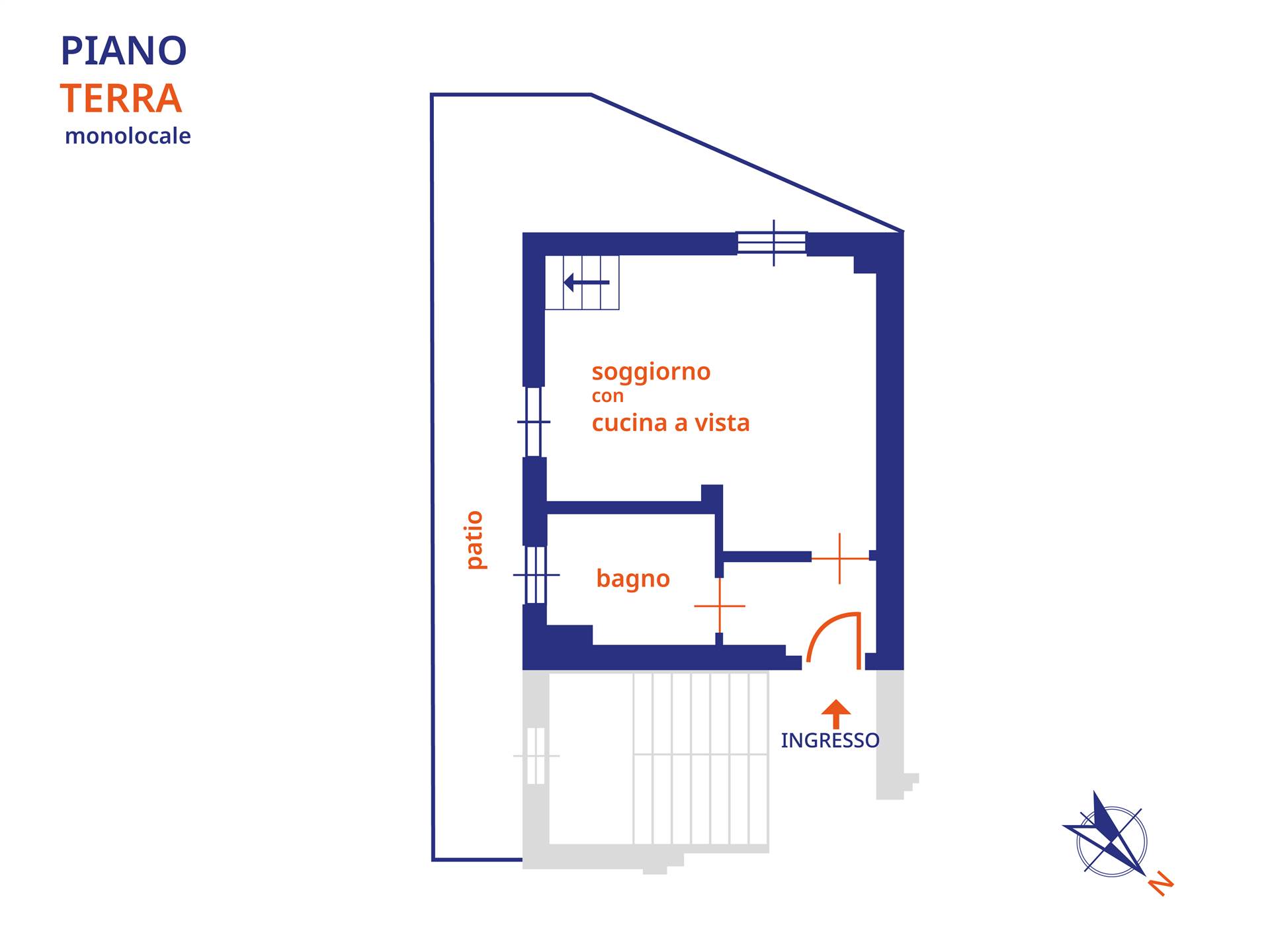 Planimetria PT monolocale vimercate