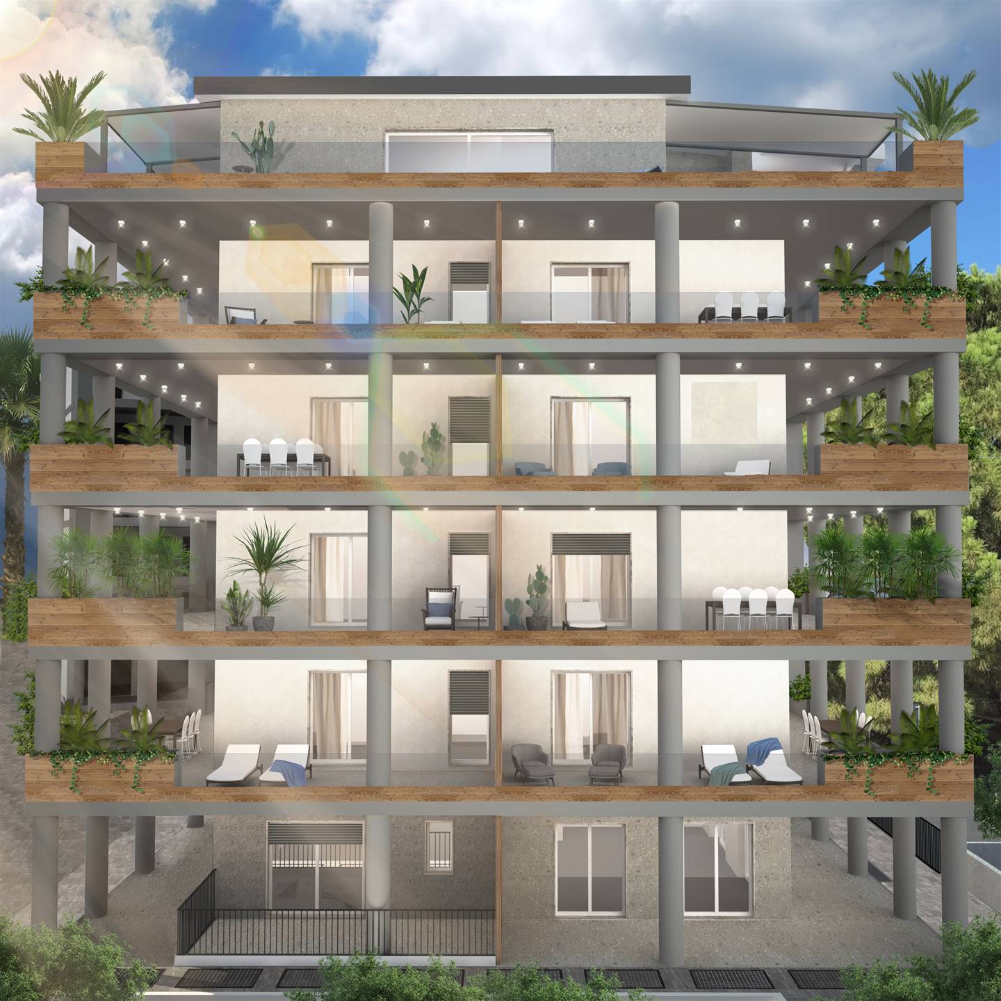 V 690 L 'Aliservice Immobiliare propone in vendita , a Vasto Marina, diverse tipologie di appartamenti di nuova costruzione all’interno di un 