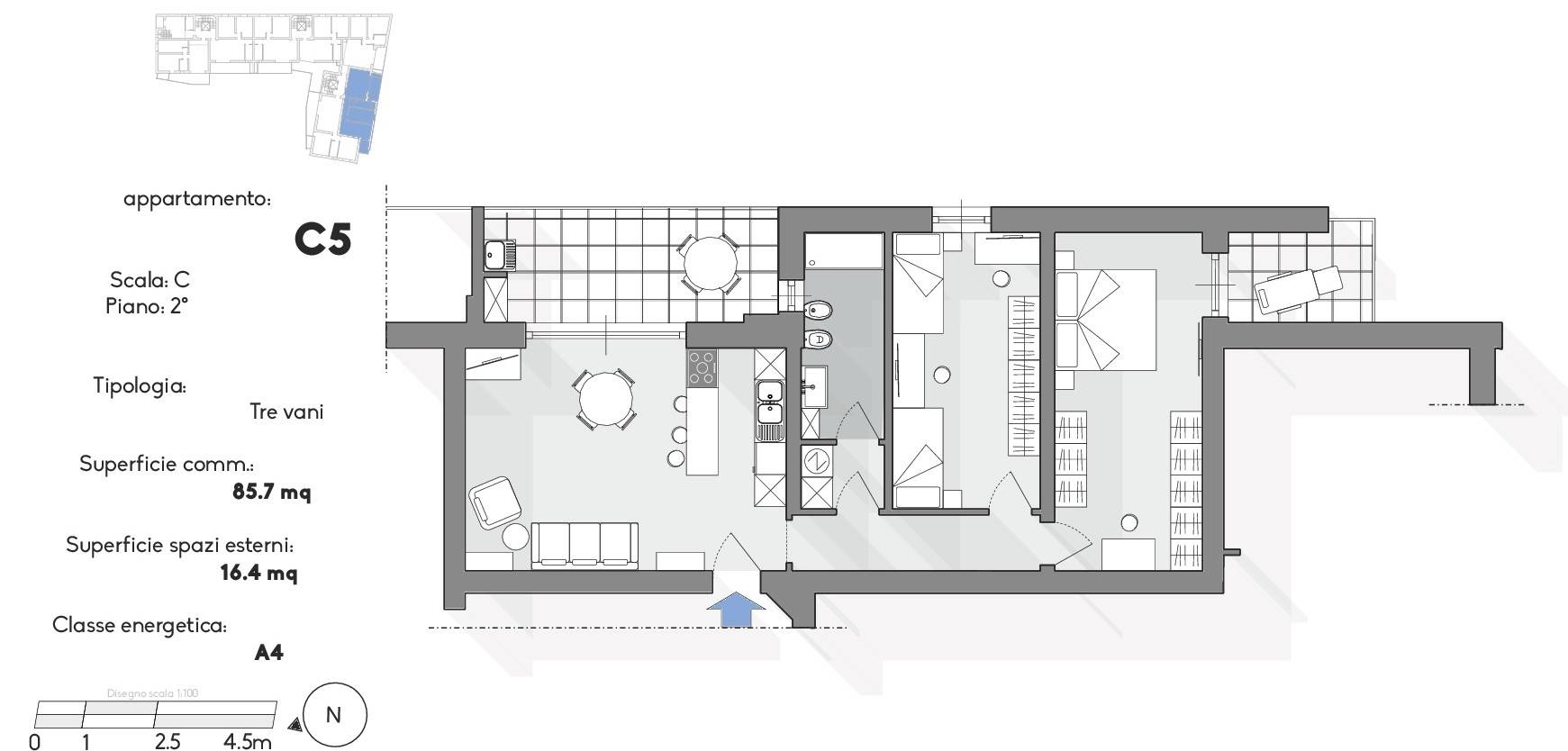 Planimetria appartamento C5