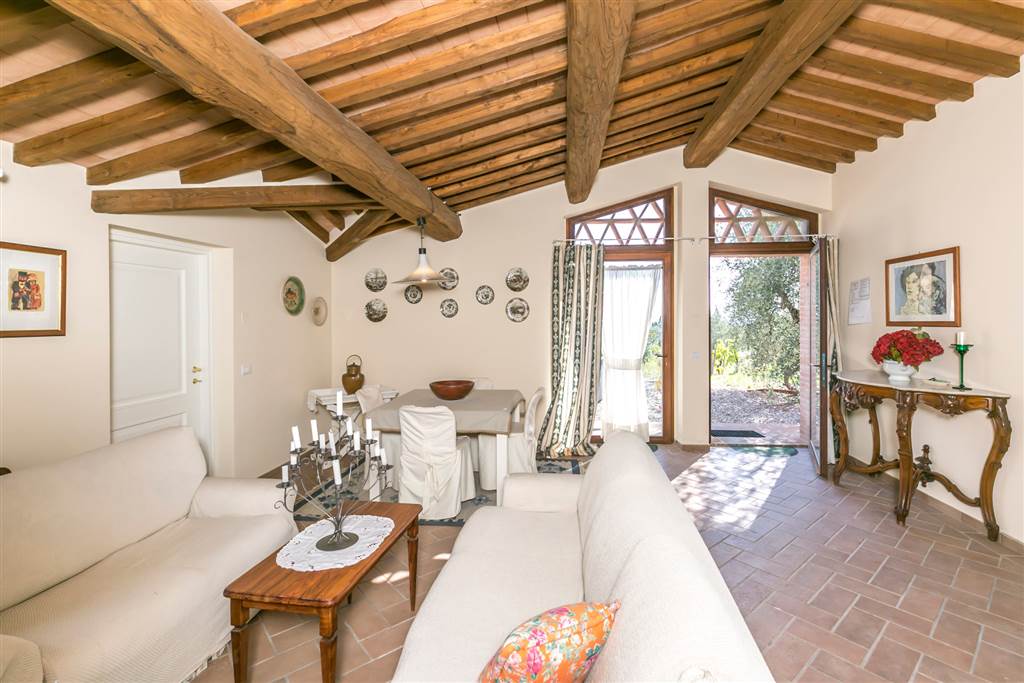 This fine property is mainly spread on the ground floor with a large basement, fenced garden with vineyard and olive grove and ample parking space 