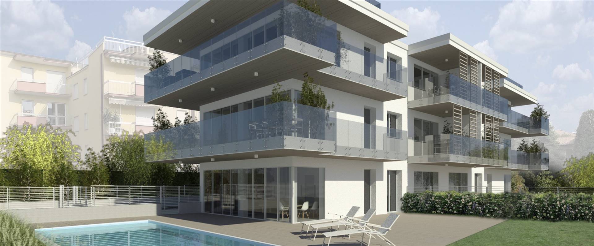 BARDOLINO, Apartment for sale of 130 Sq. mt., New construction, Heating To floor, placed at 1° on 3, composed by: 4 Rooms, Show cooking, , 3 Bedrooms, 2 Bathrooms, Elevator, Swimming pool, Price: € 