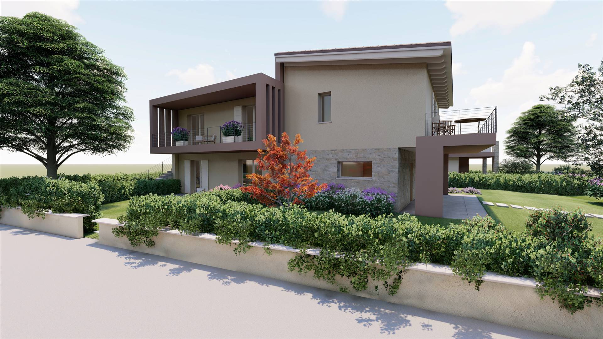POZZOLENGO, Terraced villa for sale of 100 Sq. mt., New construction, Heating To floor, Energetic class: A4, placed at Ground on 2, composed by: 5 