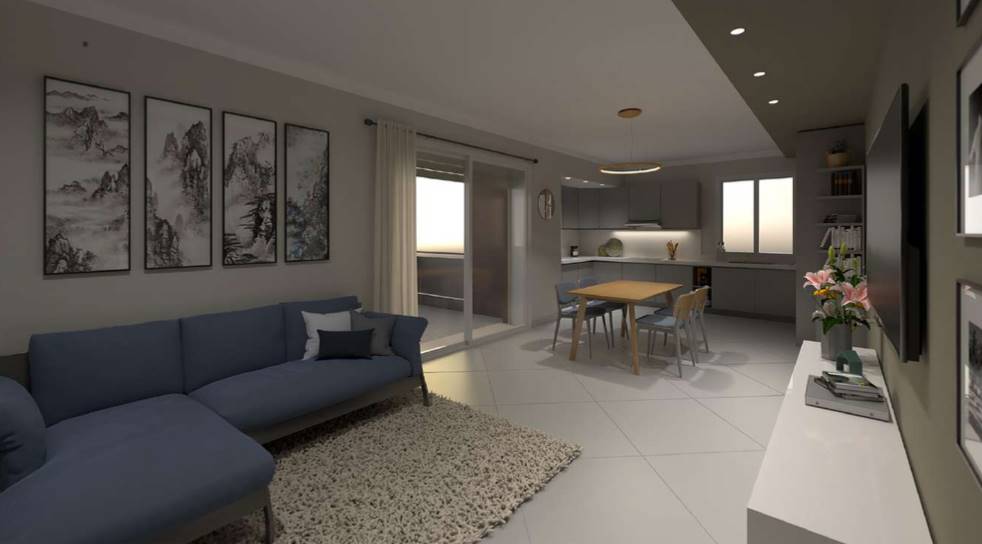 Lazise, hamlet of Colà, we offer new three-room flat on the first floor with balconies, cellar and double garage. The condominium will consist of 6 